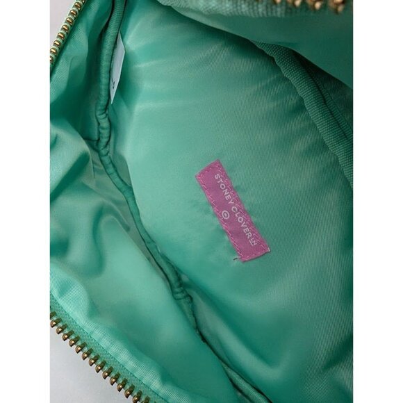 Stoney Clover Lane X Target Belt Bag Fanny Pack Terry Cloth Light Green Gold EUC - Picture 10 of 10
